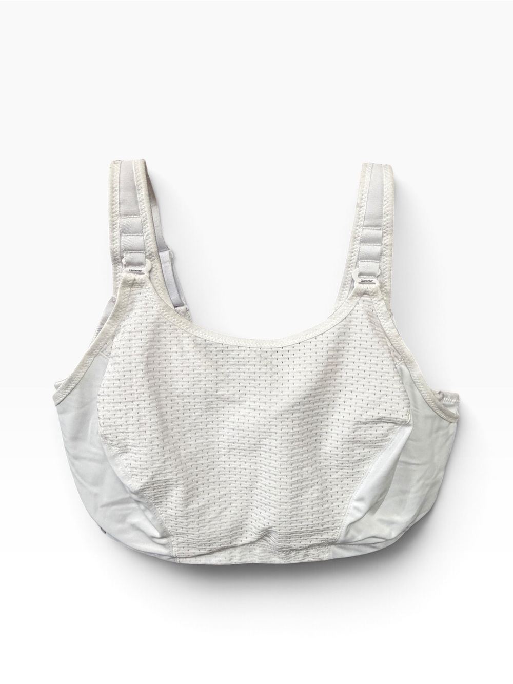 Glamorise Custom Control Wirefree Sports Bra 1166 White Size 38H